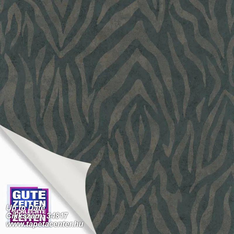 Csíkos,barna,szürke,súrolható,vlies tapéta 